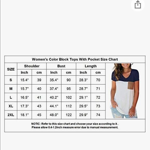 Amazon Faux Suede Pocket Color Block Tee Sz L - Picture 11 of 12